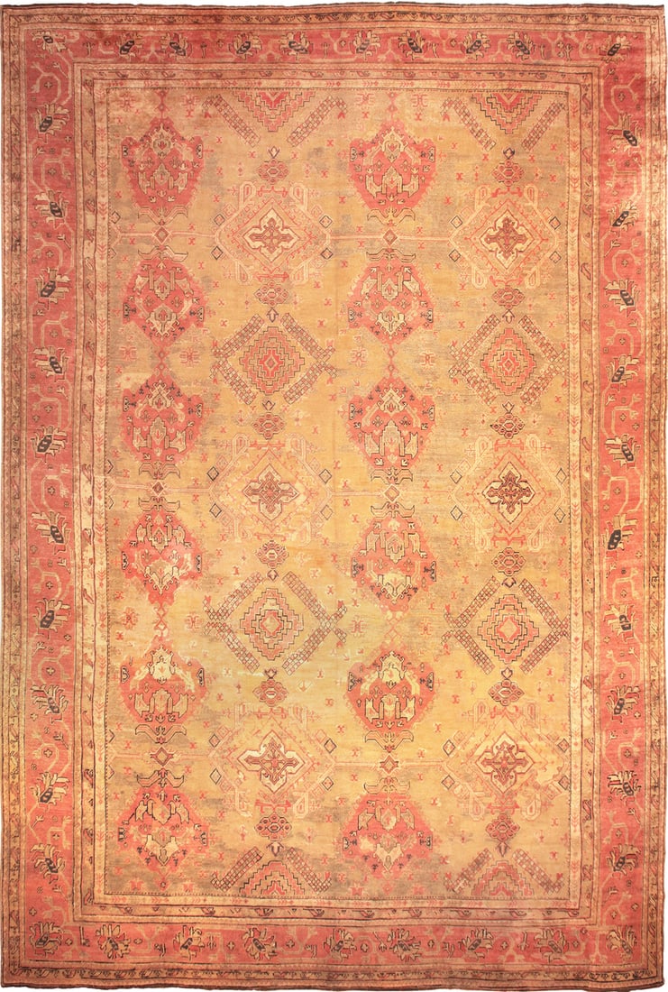 No Reserve - Palace-Size Antique Oushak Carpet, Western Anatolia, circa 1900 - 24 ft 7 in x 16 ft 3: Curated collection of antique, vintage and modern rugs No Reserve - Palace-Size Antique Oushak Carpet, Western Anatolia, circa 1900 Size: 24 ft 7 in x 16 ft 3 in (7.49 m x 4.95 m) Provenance: Collecti