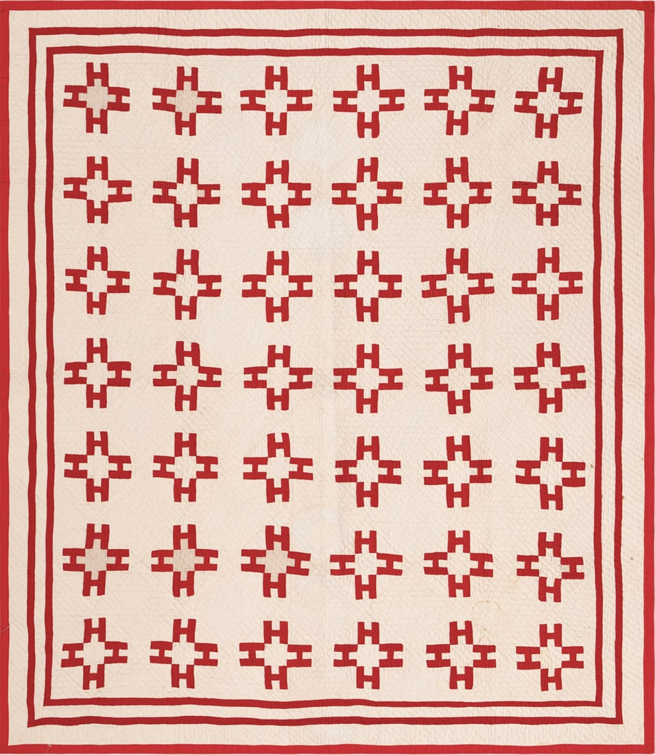 Antique American Pieced Quilt Textile, 19th century - 6 ft 2 in x 5 ft 4 in (1.88 m x 1.63 m) (1 of 7)