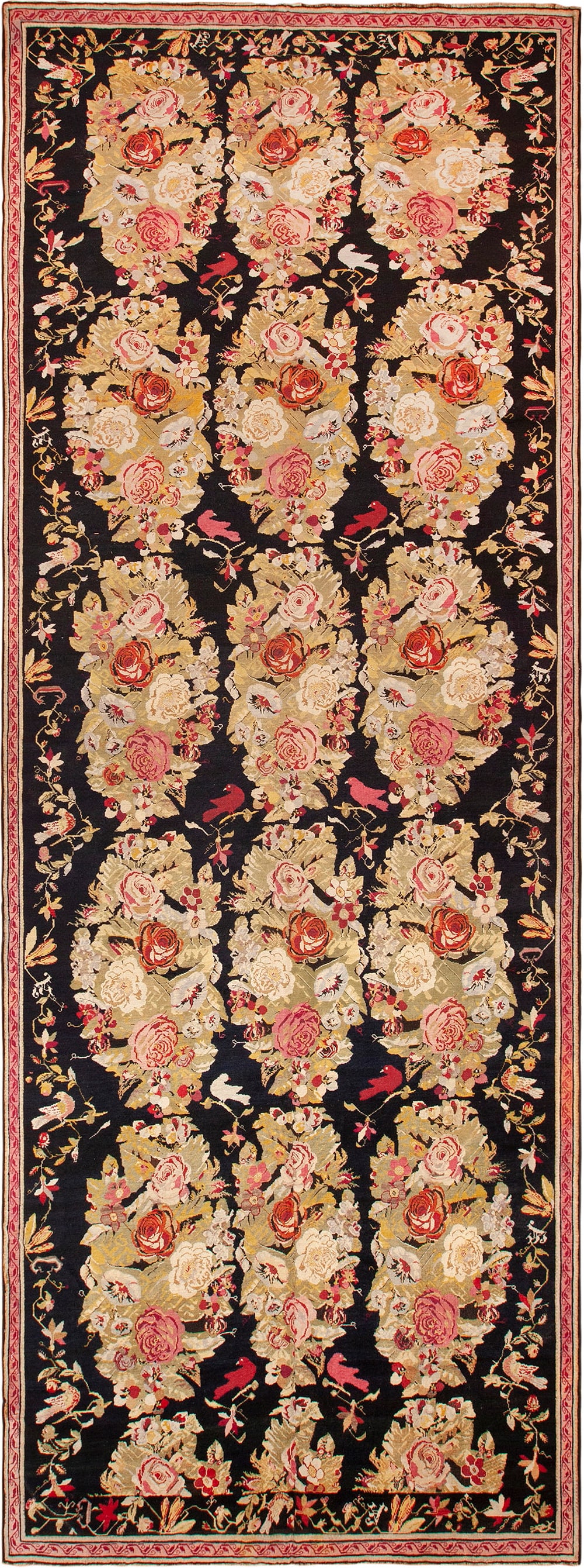 Extra-Long Antique Karabagh Gallery Carpet, South Caucasus, circa 1900 - 21 ft 1 in x 7 ft 10 in: Curated collection of antique, vintage and modern rugs Extra-Long Antique Karabagh Gallery Carpet, South Caucasus, circa 1900 Size: 21 ft 1 in x 7 ft 10 in (6.42 m x 2.38 m) Provenance: Private collec