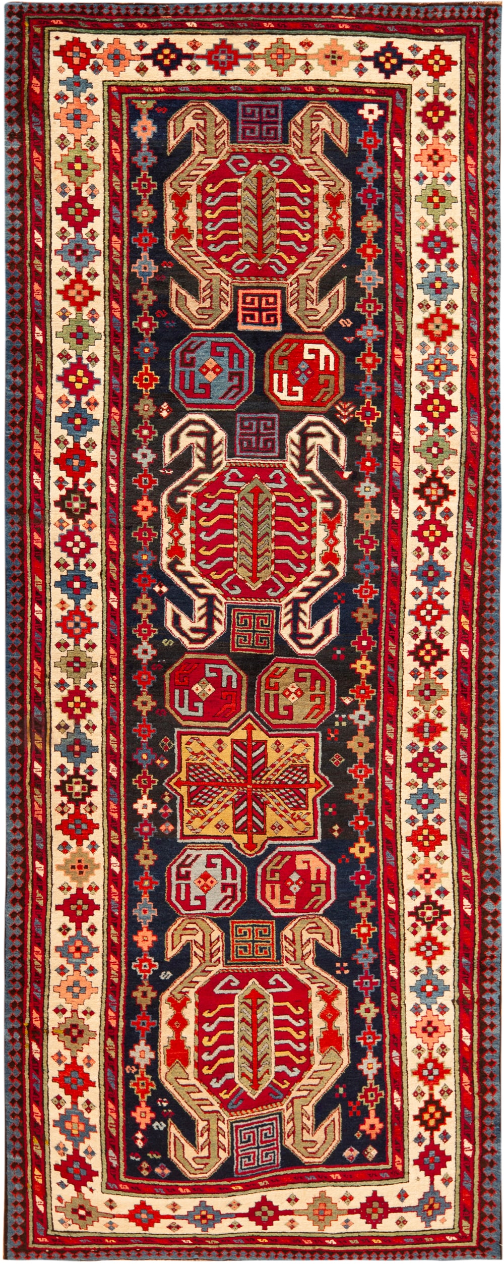 Antique Lenkoran Gallery Rug, Southeast Caucasus, late 19th century - 9 ft 8 in x 3 ft 8 in (2.94 m: Curated collection of antique, vintage and modern rugs Antique Lenkoran Gallery Rug, Southeast Caucasus, late 19th century Size: 9 ft 8 in x 3 ft 8 in (2.94 m x 1.11 m) Provenance: New York private co
