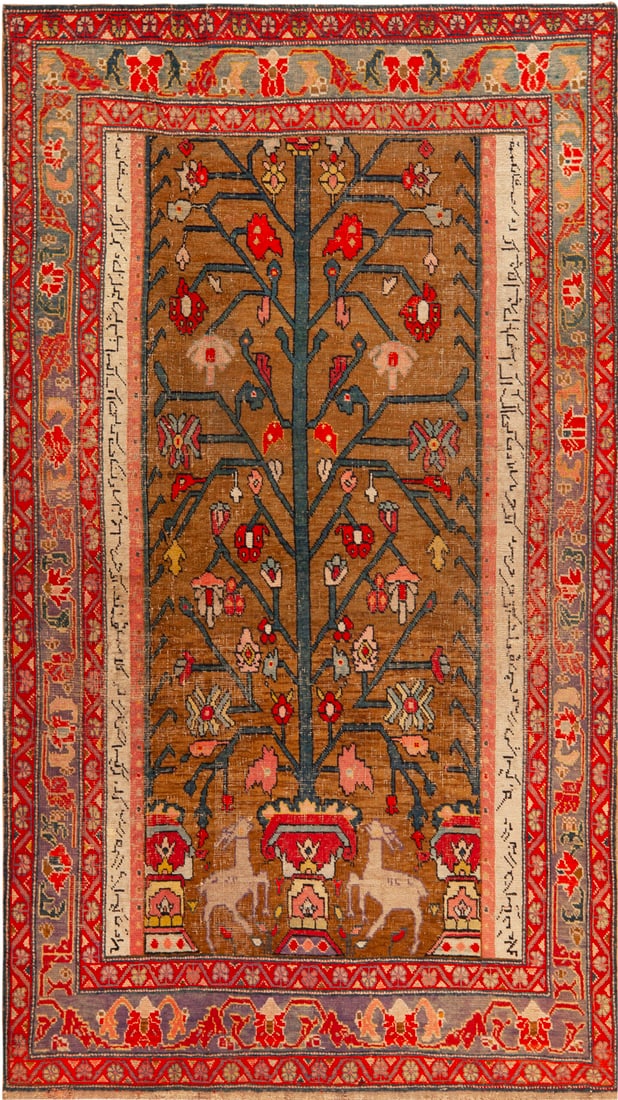 Antique Tree of Life Karabagh Rug, South Caucasus, circa 1910 - 8 ft 2 in x 4 ft 8 in (2.49 m x 1.42: Curated collection of antique, vintage and modern rugs Antique Tree of Life Karabagh Rug, South Caucasus, circa 1910 Size: 8 ft 2 in x 4 ft 8 in (2.49 m x 1.42 m) Provenance: From a European collector