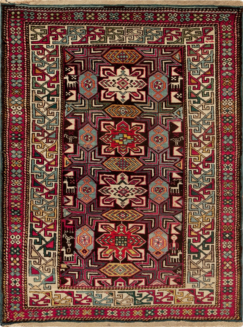 Antique Kuba Rug, Northeast Caucasus, late 19th century - 4 ft 9 in x 3 ft 6 in (1.44 m x 1.06 m) (1 of 9)