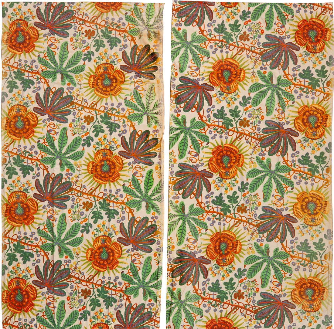 Pair of Vintage Josef Frank ?Aralia? Curtains - 7 ft 8 in x 3 ft 10 in (2.34 m x 1.17 m) (1 of 6)
