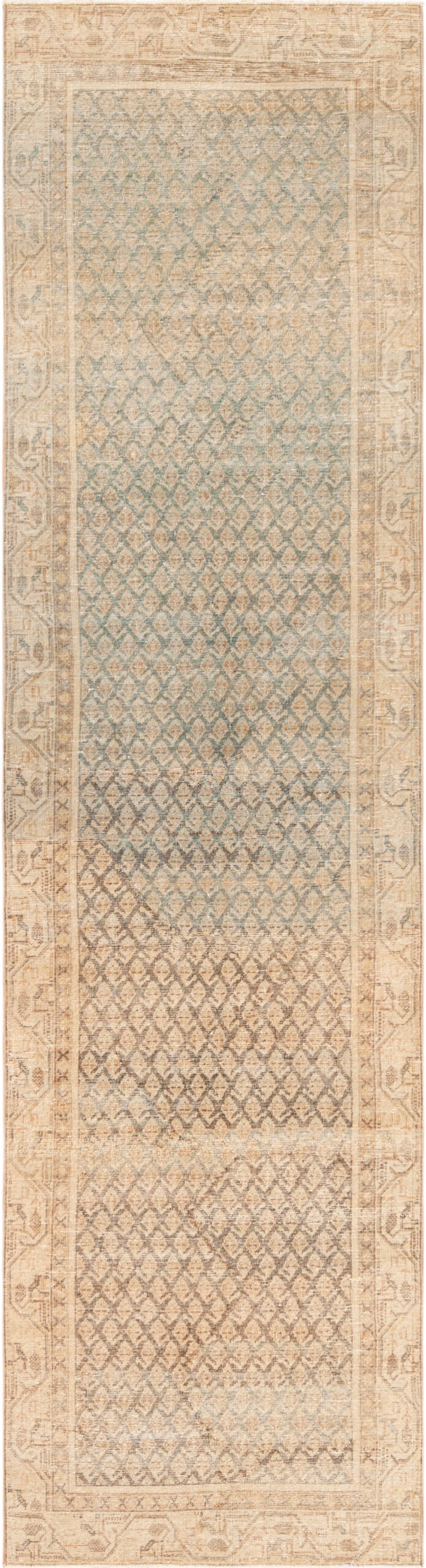 Antique Persian Malayer Runner circa 1920's - 12 ft 1 in x 3 ft 3 in (3.68 m x 0.99 m): Curated collection of antique, vintage and modern rugs Antique Persian Malayer Runner circa 1920's Size: 12 ft 1 in x 3 ft 3 in (3.68 m x 0.99 m) Provenance: Property of a Los Angeles dealer A l