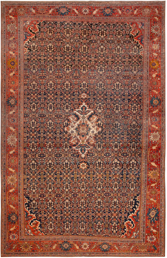 No reserve- Large Antique Persian Mahal Rug - 18 ft 10 in x 12 ft 1 in (5.74 m x 3.68 m) (1 of 1)
