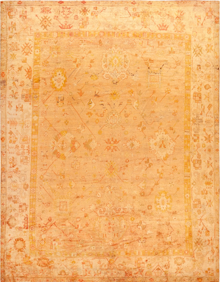 Antique Turkish Oushak Rug - Circa 1900 - 14 ft 3 in x 11 ft 4 in (4.34 m x 3.45 m) (1 of 1)