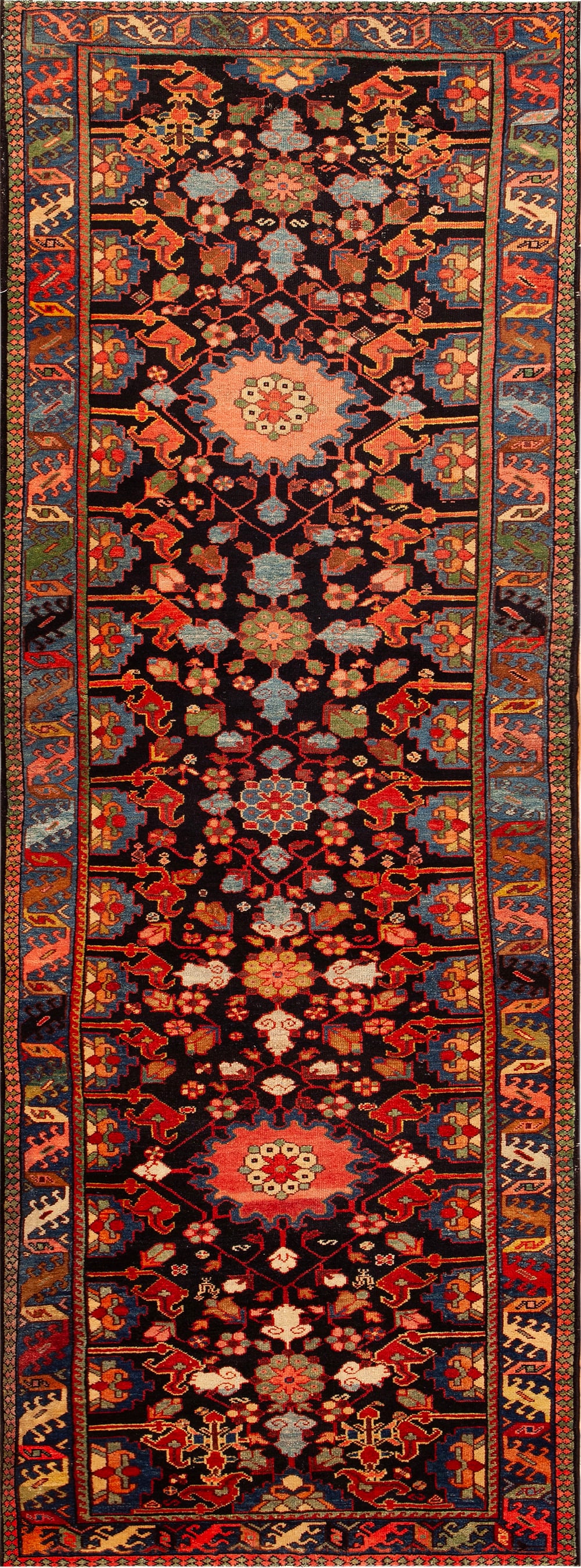 Antique Persian Malayer Runner - Circa 1900 - 9 ft 10 in x 3 ft 2 in (3 m x 0.97 m) (1 of 1)