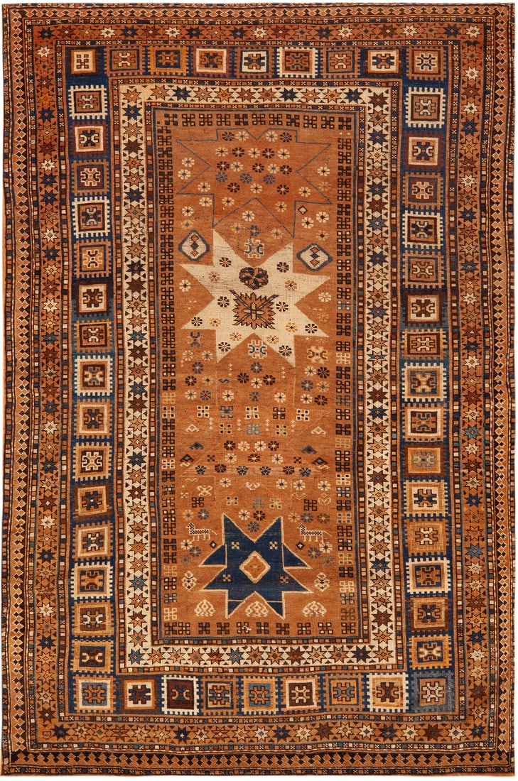 No Reserve - Antique Caucasian Shirvan Rug - Circa 1880 - 6 ft 1 in x 4 ft 3 in (1.85 m x 1.29 m): Curated collection of antique, vintage and modern rugs No Reserve - Antique Caucasian Shirvan Rug - Circa 1880 Size: 6 ft 1 in x 4 ft 3 in (1.85 m x 1.29 m) Provenance: Property of a New York dealer