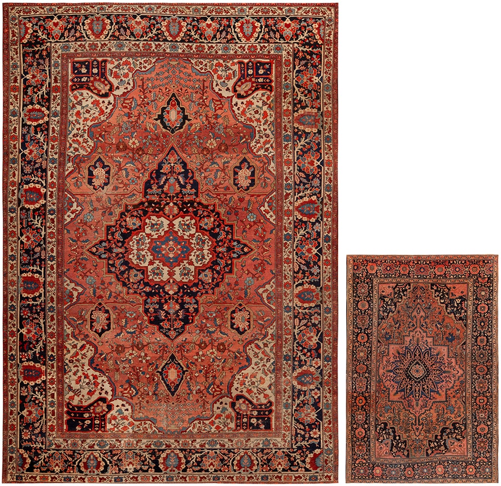 No Reserve - Room Size Antique Persian Sarouk Farahan Rug 11 ft 7 in x 8 ft 4 in (3.53 m x 2.54 m) (1 of 1)