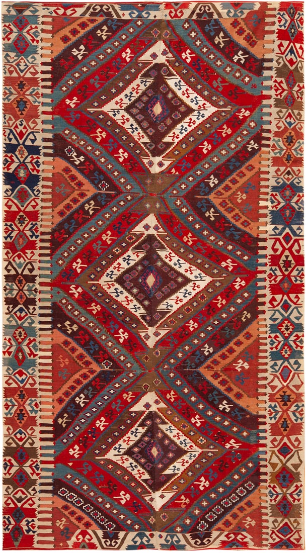 No Reserve - Antique Turkish Kilim Runner - 10 ft 5 in x 5 ft 9 in (3.17 m x 1.75 m) (1 of 1)