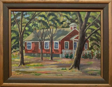 Vintage American Impressionist Oil On Masonite