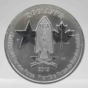 2015 USA Canada First Special Service Force 1/2oz Coin