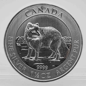 2014 Canada Arctic Fox 1.5oz Silver Coin