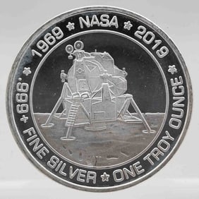 2019 NASA Apollo 11 1oz Silver Round