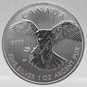 2014 Canada Peregrine Falcon 1oz Silver Coin