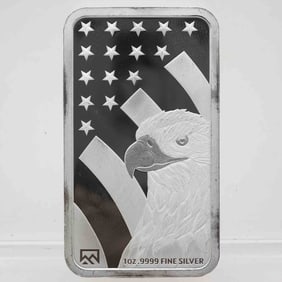 Frontier Mint US Flag And Eagle 1oz Silver Bar