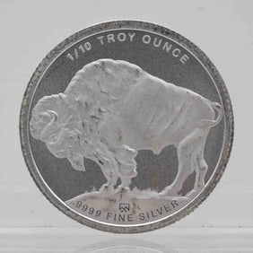 Elemetal Buffalo 1/10th Silver Round