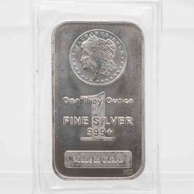 Vintage Morgan Design 1oz Silver Bar