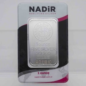 Nadir 1oz Silver Bar In Assay