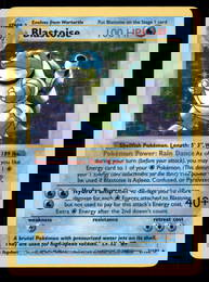 Blastoise Base Set (Shadowless) #002/102 Holo Pokemon Card