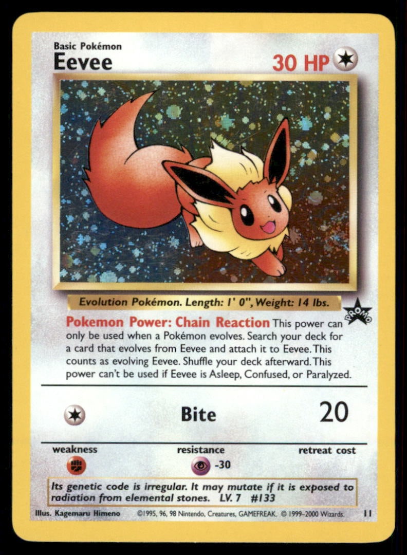 Eevee WoTC Promo #11/53 Holo Pokemon Card (1 of 2)
