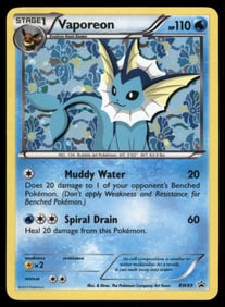 Vaporeon Black and White Promos #BW89 Holo Pokemon Card