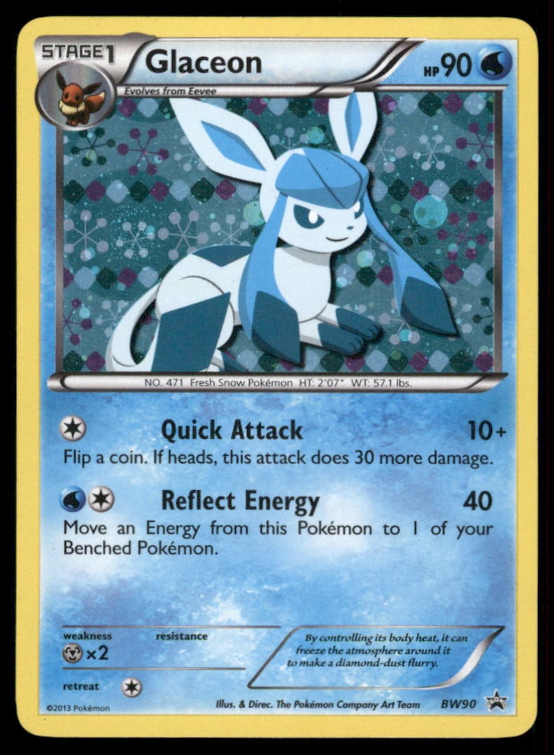 Glaceon Black and White Promos #BW90 Holo Pokemon Card: We offer combined shipping on multiple items. Buyers may also arrange their own shipping. LiveShipping is a separate and independent option for shipping that is NOT a part of the auction house or thei