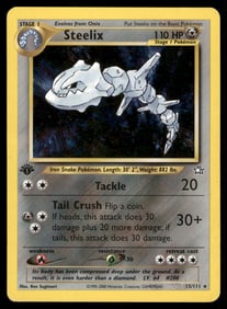 Steelix 1st Ed. Neo Genesis #015/111 Holo Pokemon Card