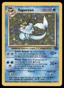 Vaporeon (12) Jungle #12/64 Holo Pokemon Card