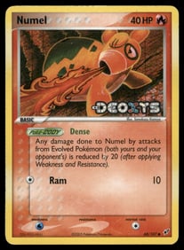 Numel Stamped Deoxys #68/107 Holo Pokemon Card