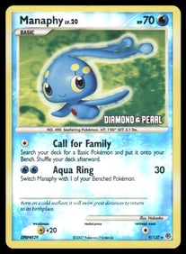 Manaphy Burger King Promos #009/130 Holo Pokemon Card