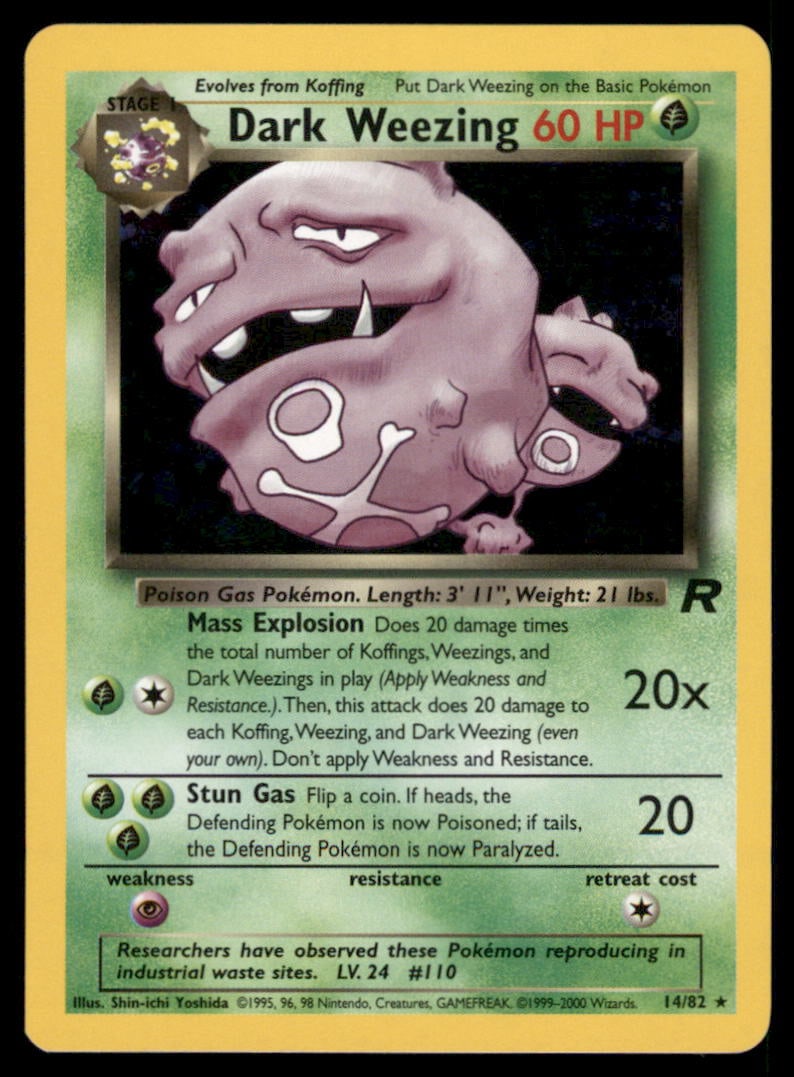 Dark Weezing (14) Team Rocket #14/82 Holo Pokemon Card: We offer combined shipping on multiple items. Buyers may also arrange their own shipping. LiveShipping is a separate and independent option for shipping that is NOT a part of the auction house or thei