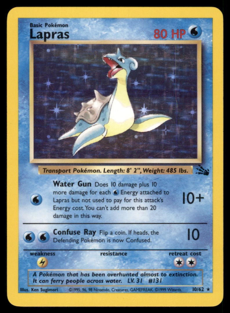 Lapras (25) Fossil #25/62 Holo Pokemon Card: We offer combined shipping on multiple items. Buyers may also arrange their own shipping. LiveShipping is a separate and independent option for shipping that is NOT a part of the auction house or thei