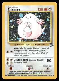 Chansey Base Set 2 #003/130 Holo Pokemon Card