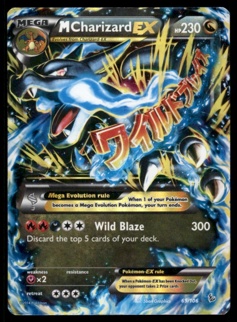 M Charizard EX (X) XY - Flashfire #69/106 Holo Pokemon Card (1 of 2)