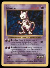 Mewtwo Base Set (Shadowless) #010/102 Holo Pokemon Card