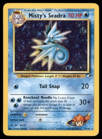 Misty's Seadra (Prerelease) WoTC Promo #009/132 Holo Pokemon Card