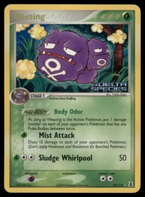 Weezing Stamped Delta Species #33/113 Holo Pokemon Card