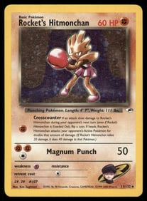 Rocket's Hitmonchan Gym Heroes #011/132 Holo Pokemon Card