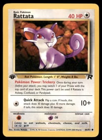 Rattata 1st Edition Rocket Vintage Pokemon Card