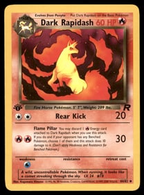 Dark Rapidash 1st Edition Rocket Vintage Pokemon Card