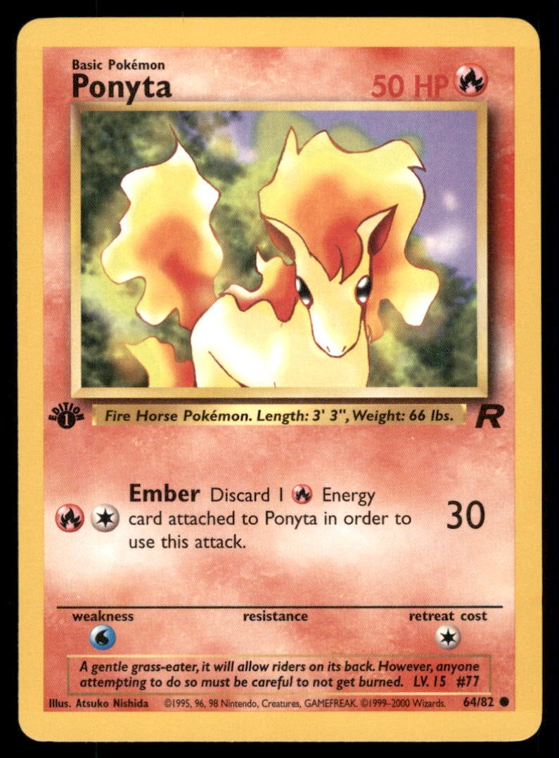 Ponyta 1st Edition Rocket Vintage Pokemon Card: We offer combined shipping on multiple items. Buyers may also arrange their own shipping. LiveShipping is a separate and independent option for shipping that is NOT a part of the auction house or thei