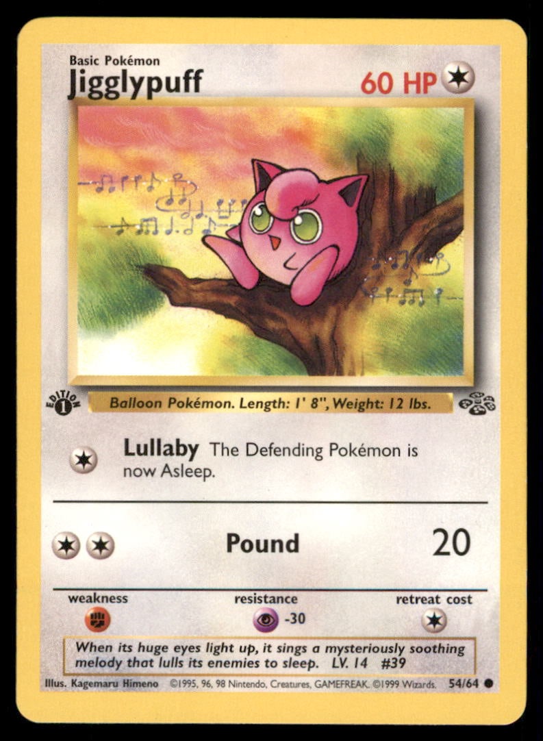 Jigglypuff 1st Edition Jungle Vintage Pokemon Card: We offer combined shipping on multiple items. Buyers may also arrange their own shipping. LiveShipping is a separate and independent option for shipping that is NOT a part of the auction house or thei