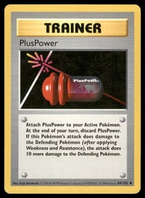 Pluspower Shadowless Base Set Vintage Pokemon Card