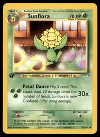 Sunflora 1st Edition Neo Vintage Pokemon Card
