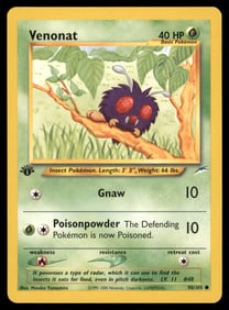 Venonat 1st Edition Neo Vintage Pokemon Card