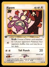 Aipom 1st Edition Neo Vintage Pokemon Card