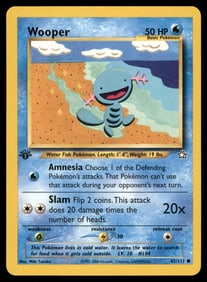 Wooper 1st Edition Neo Vintage Pokemon Card