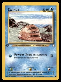 Swinub 1st Edition Neo Vintage Pokemon Card