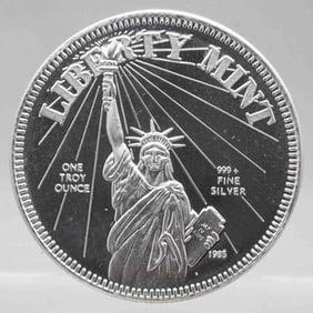 Liberty Mint Statue Of Liberty 1oz Silver Round
